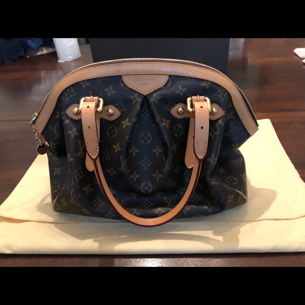 *ON SALE* Louis Vuitton TIVOLI GM Monogram Canvas Leather Brown Tan Shoulder Bag - Picture 4 of 16